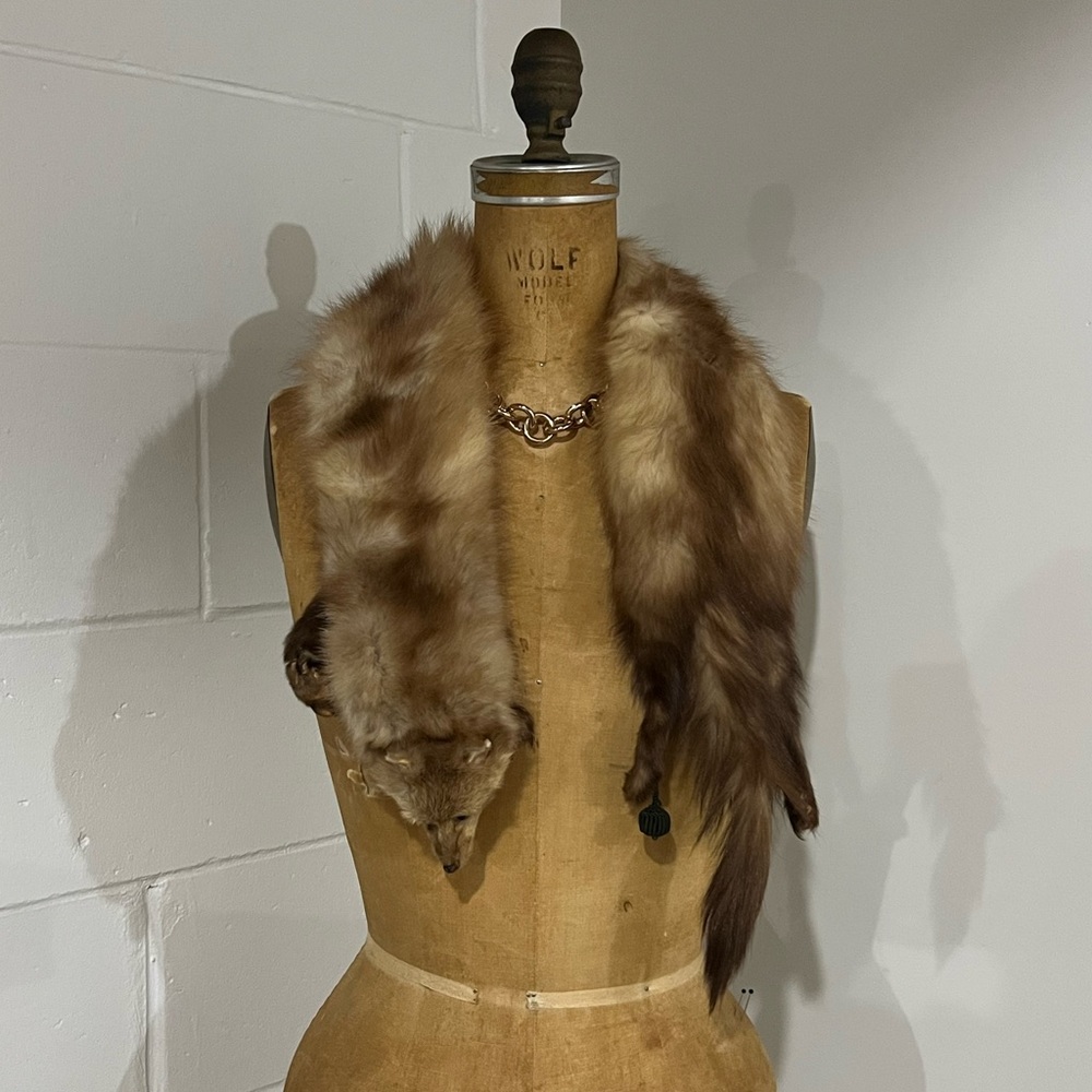 Vintage Mink Stole, Scarf, Wrap - Mob Wife Aesthetic - Great Condition